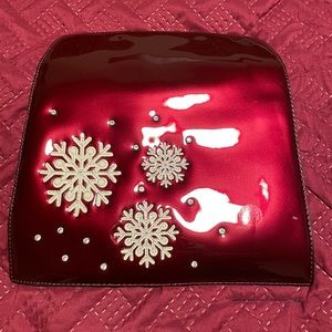 Magnolia and Vine Burgundy Snowflake Handbag Flap